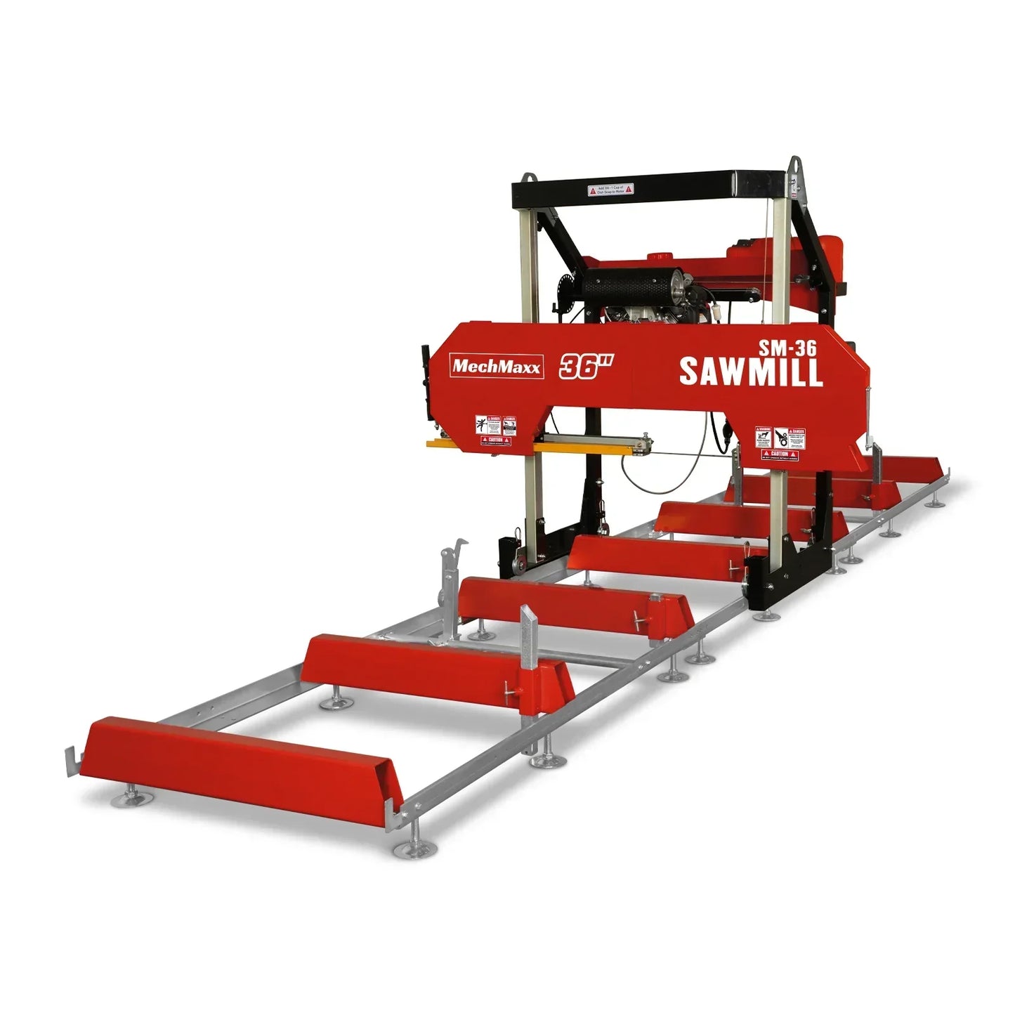 36" MAX Portable Sawmill, 25HP 688cc HONDA GX690 V-Twin Engine, 36" Board Width, 20' Track Length, (10 x Blades Included), SM-36HMAX